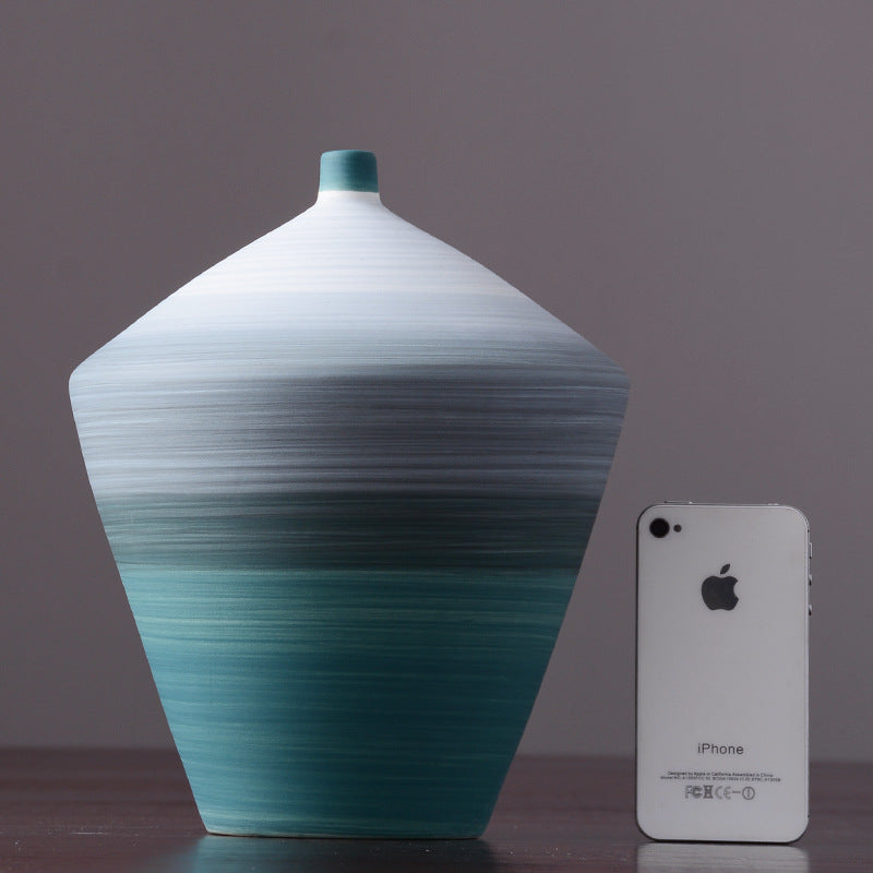 Trio vases céramique — ambiance salon décoration moderne
