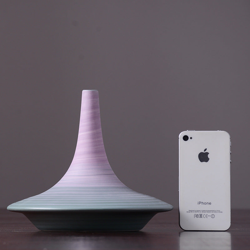 Set vases céramique peints main — détail finition artisanale