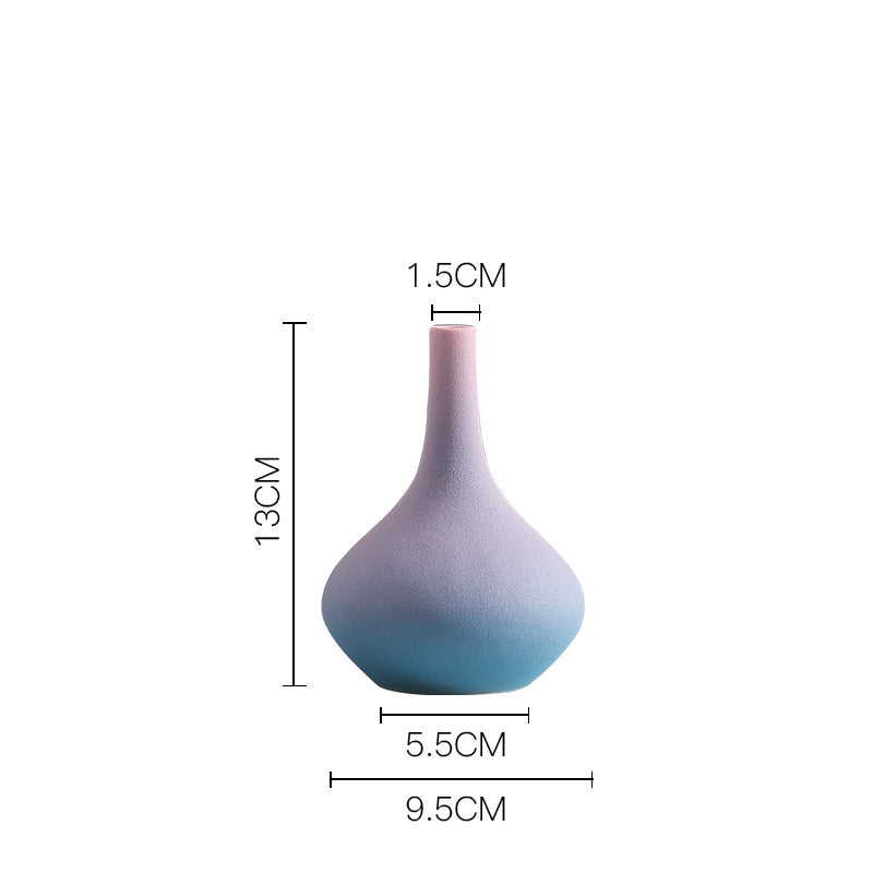 Vase céramique coloré dégradé — set collection maison