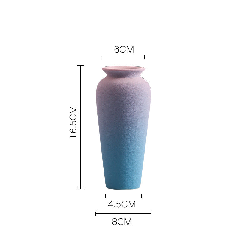 Vase céramique dégradé texture sablée — décoration maison