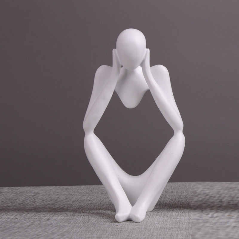 Sculpture penseur résine — cadeau décoration moderne