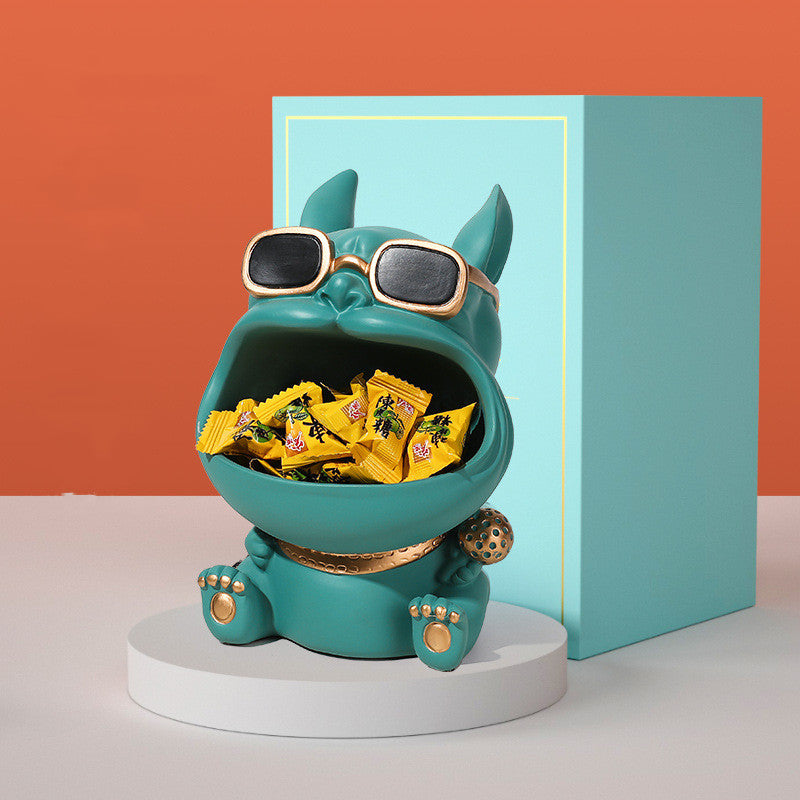Vide-poche monstre bleu entrée — déco bureau maison