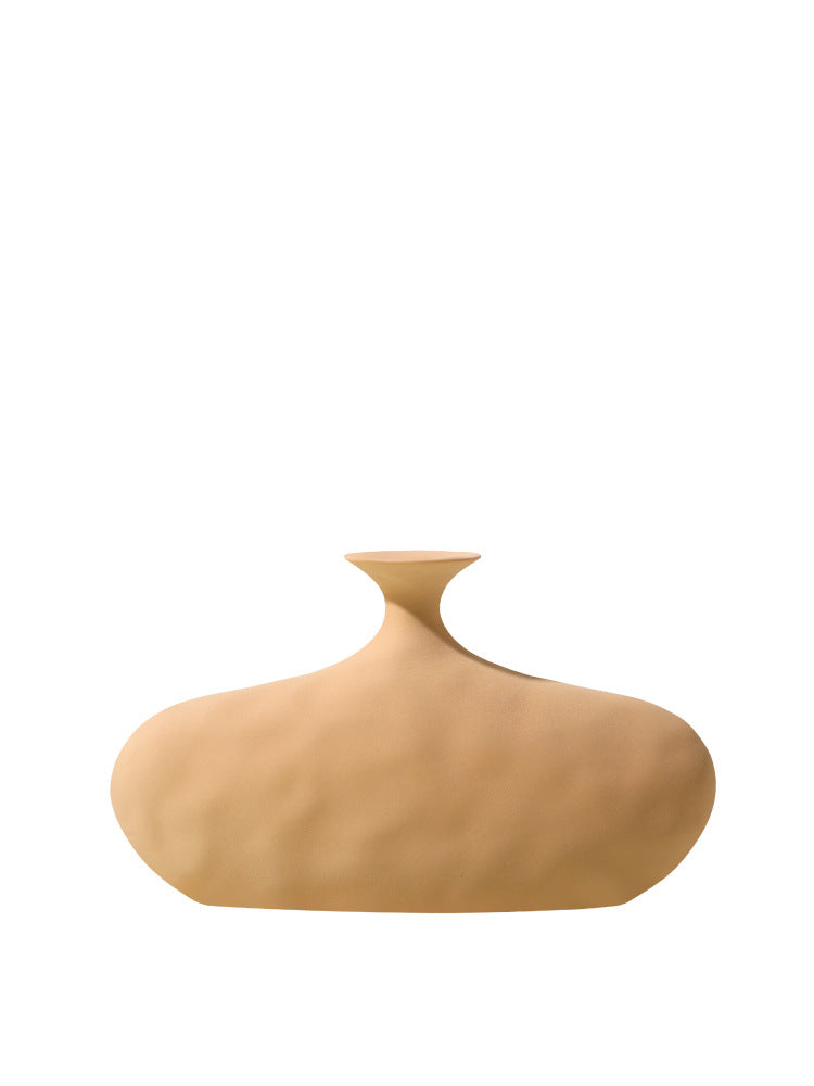 Vase céramique blanc nordique — fleurs séchées décoration