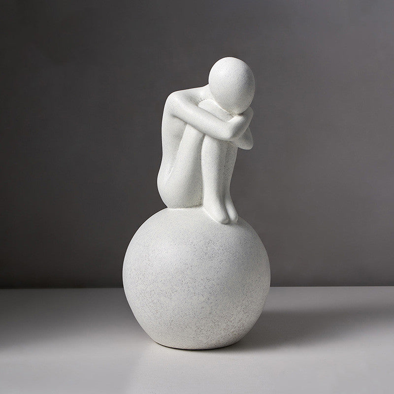 Sculpture figure humaine blanche — art nordique contemporain