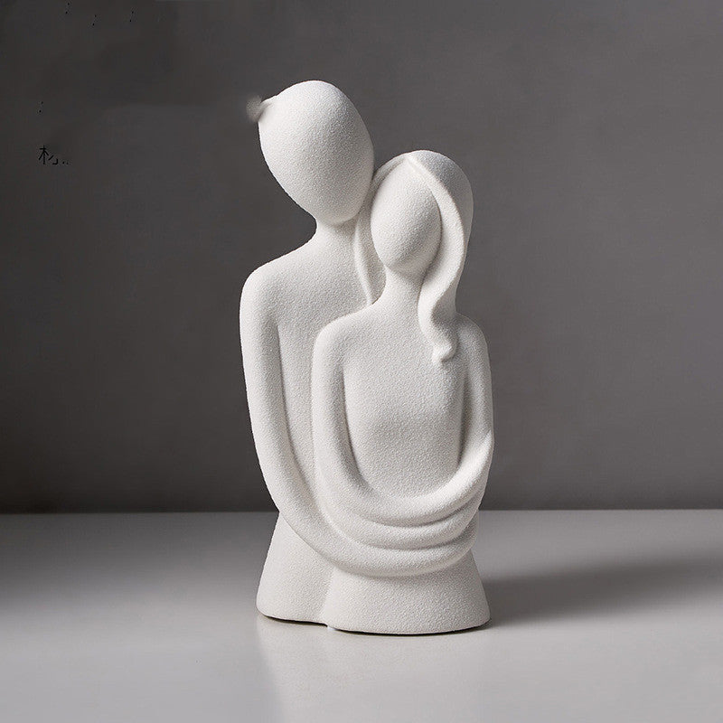 Sculpture figure humaine — ambiance salon nordique