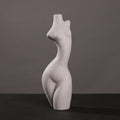 Vase silhouette féminine céramique blanche — art décoration salon