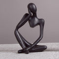 Statue penseur contemporaine — détail base sculpture