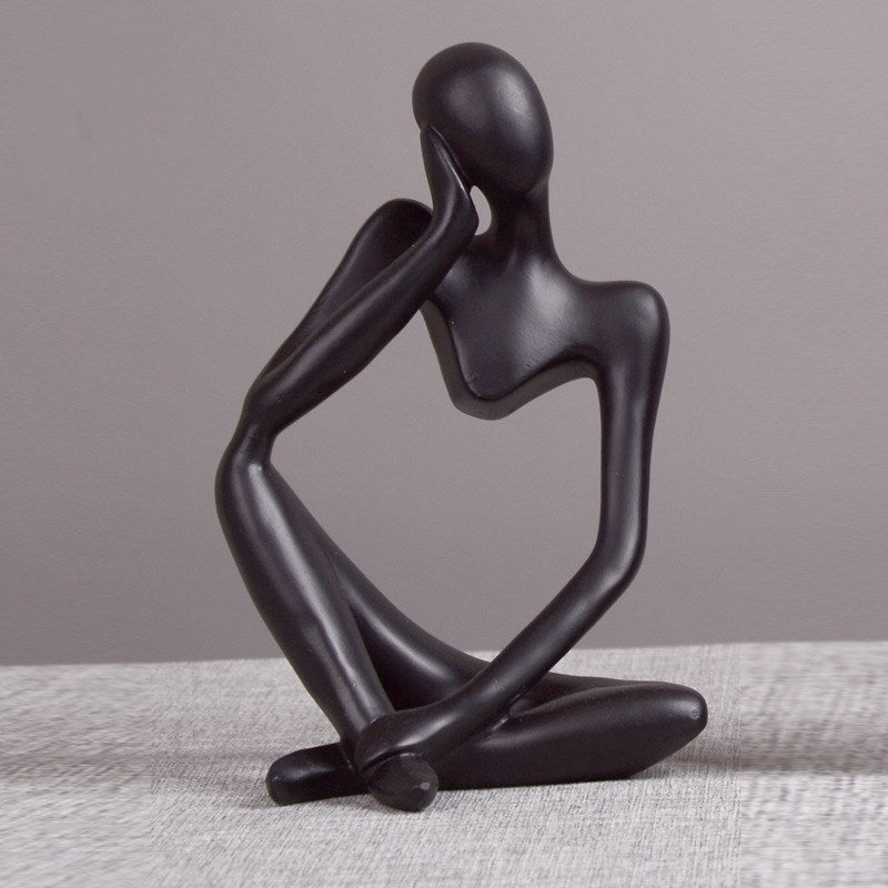 Statue penseur contemporaine — détail base sculpture