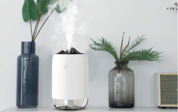 Humidificateur USB rose — brume silencieuse bureau