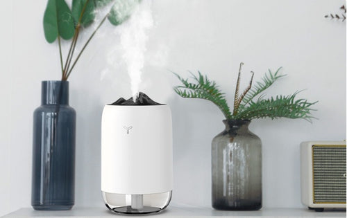 Humidificateur USB rose — brume silencieuse bureau