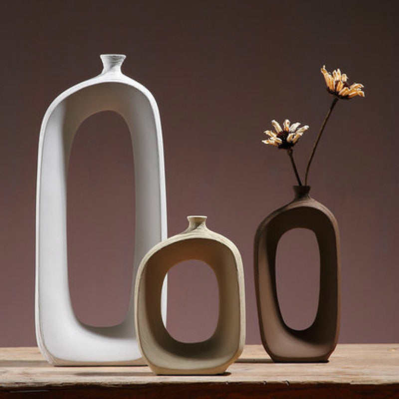 Vase Cloud Gate blanc céramique — art minimaliste maison