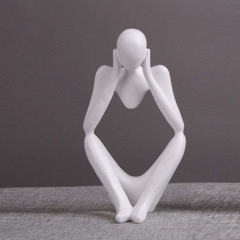 Sculpture déco penseur — plusieurs coloris disponibles