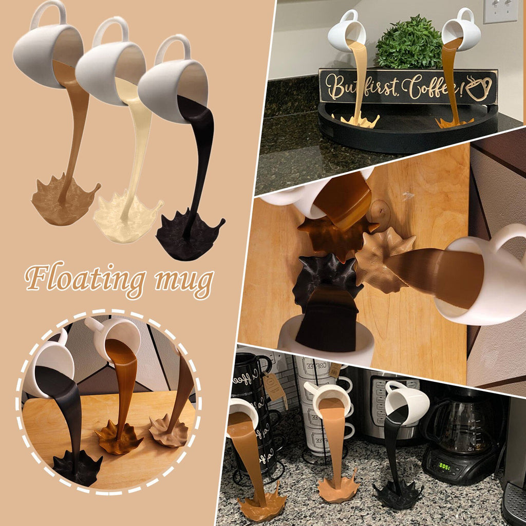 Tasse illusion suspension — cadeau original décoration
