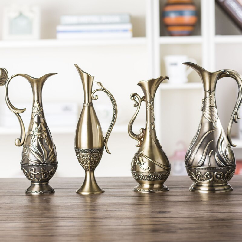 Vase décoratif bronze premium style vintage luxe — décoration salon
