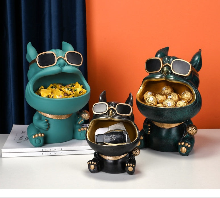 Vide-poche monstre cool lunettes dorées — rangement déco originale