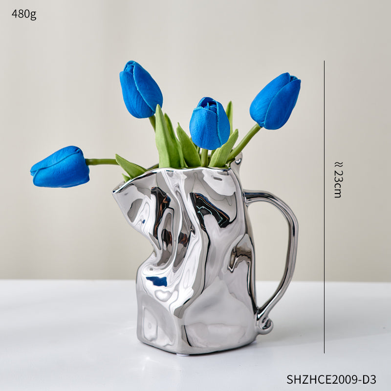 Vase céramique sculpté — cadeau décoration luxe