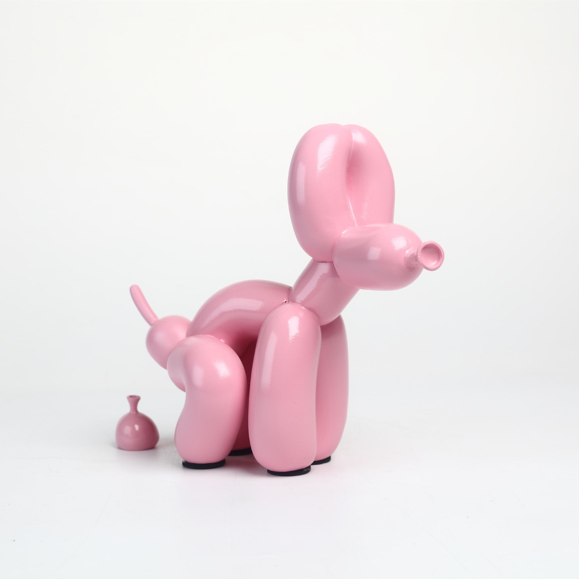 Chien ballon résine — vue taille comparée