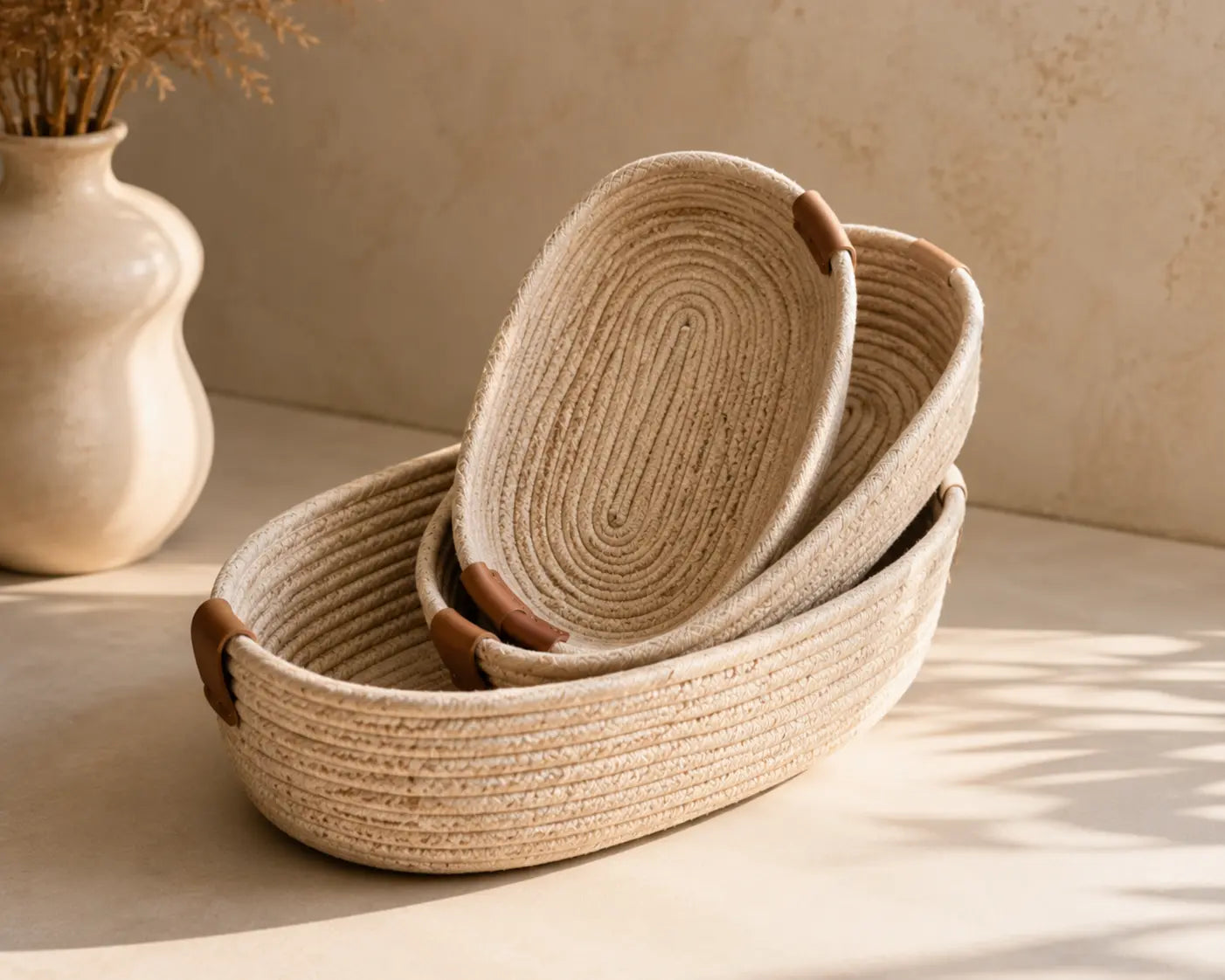 Panier Artisanal Premium – Set de 3 Paniers Faits Main DARINOVA