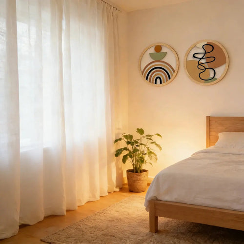 Décoration Murale Bohème en Bois – Lot de 4 Pièces DARINOVA