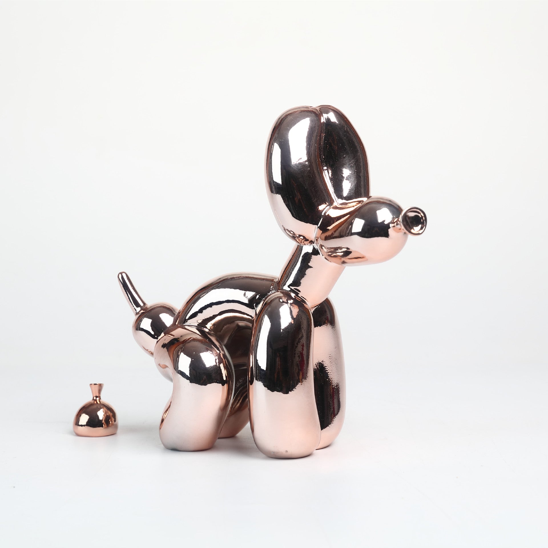 Balloon dog sculpture résine bleue — décoration salon design