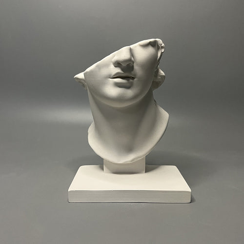Buste sculpture gypse rétro style grec — ornement décoratif maison