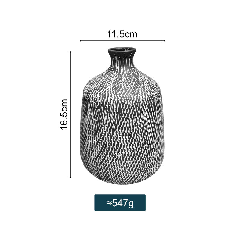Vase rond céramique nordique — plusieurs styles disponibles