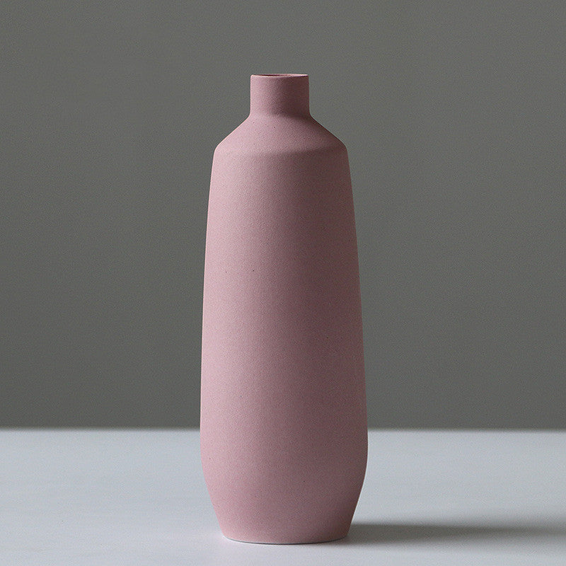 Vase céramique pastel bleu — déco minimaliste maison